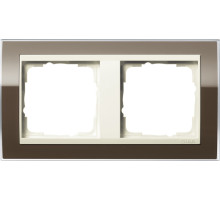 Gira Event Clear Коричневый/Крем глянц Рамка 2-ая