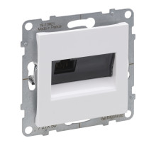 Legrand/Daccord SUNO Белый Информационная розетка одиночная RJ45 Кат.5е UTP.