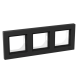 3 - местная рамка, IP44, чёрная, пластик Эпика EKF