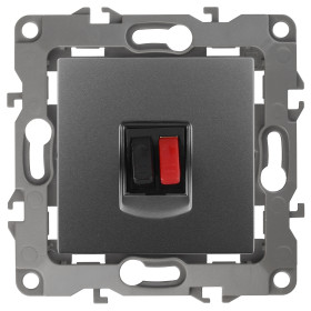 ЭРА Розетка Серия 12 12-3111-12 аудио IP20 графит