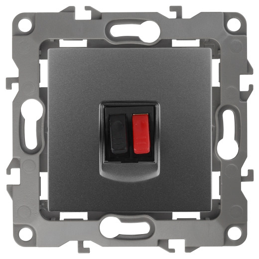 Розетка ЭРА Серия 12 12-3111-12 аудио IP20 графит