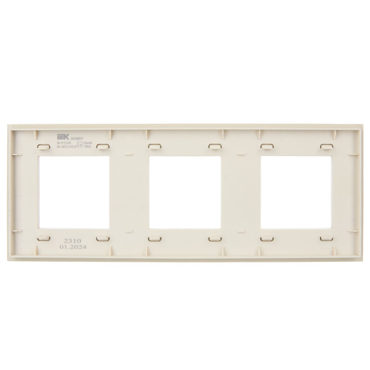 SKANDY Рамка 3-мест. SK-F23B стекло беж. IEK