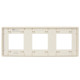 SKANDY Рамка 3-мест. SK-F23B стекло беж. IEK