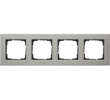 Gira E2 Сталь Рамка 4-ая заподлицо