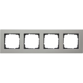 Gira E2 Сталь Рамка 4-ая заподлицо