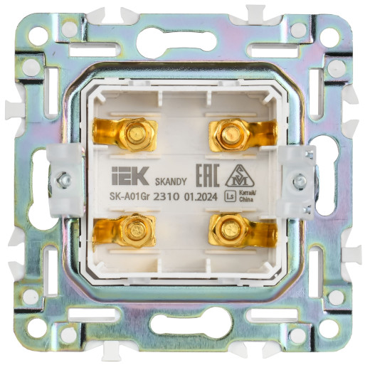 SKANDY Аудиорозетка 4-мест. SK-A01Gr сер. IEK