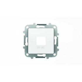 ABB SKY Альпийский белый Накладка для механизмов зарядного устройства USB, арт.8185