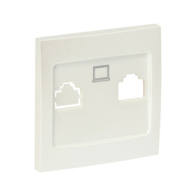 EKF PROxima Валенсия лицевая панель розетки RJ-45 1-местная жемчуг.