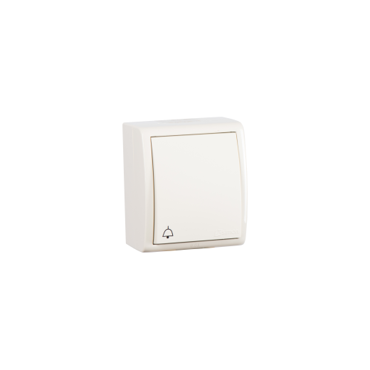 Simon15 Aqua Бежевый Выключатель 1-клавишный кнопочный с символом 