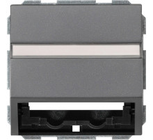 Gira S-55 Антрацит Накладка с опорной пласт для розеток средств связи, с шильдиком