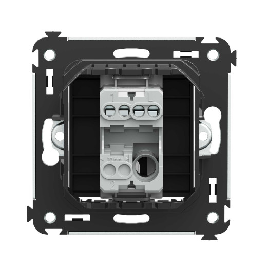 Выключатель одноклавишный в стену, Avanti, черный матовый