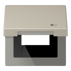 JUNG Рамка с подпружиненной крышкой для USB-механизмов, с центральной платой, нержавеющая сталь