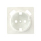 Валенсия лицевая панель розетки 1-местной с/з 16А жемчуг с защ. штор. с 2 USB 2,1А EKF PROxima