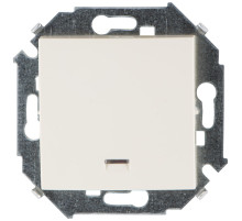 Simon 15 Бежевый Выключатель 1-клавишный с подсветкой, 16А, 250В, винт.зажим