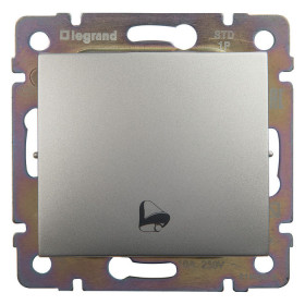Legrand Valena Алюминий Выключатель кнопочный 1-клавишный с символом 