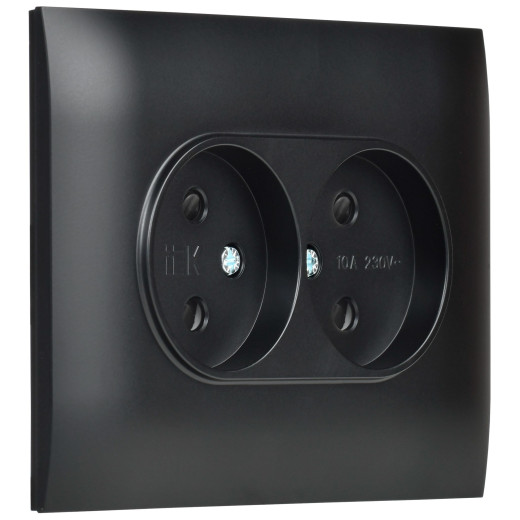 SKANDY Роз. 2-я без з/к с з/ш 10А сб. SK-R09Bl черн. IEK