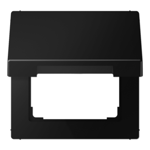 Откидная крышка для устройств 50х50, термопласт, черный матовый
