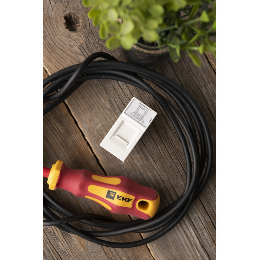 Розетка RJ45 кат. 5e, 1 модуль EKF