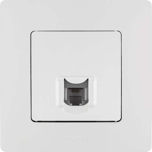 Розетка телефонная RJ11 - Legrand Etika - белый