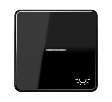 JUNG CD 500/CD plus Черная Клавиша 1-ая с/п с символом ОСВЕЩЕНИЕ