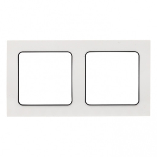 Стокгольм Рамка 2-местная белая с линией цвета черный EKF PROxima