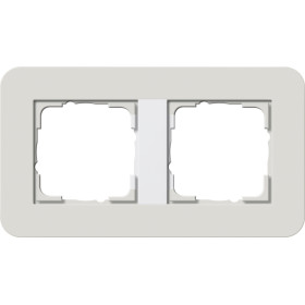Gira E3 Светло-серый/Белый глянцевый Рамка 2-ая