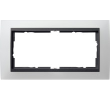 Gira Event Opaque Белый матовый/Антрацит Рамка 2-ая без перегородки