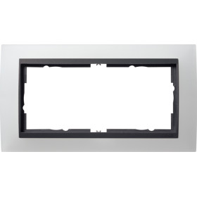 Gira Event Opaque Белый матовый/Антрацит Рамка 2-ая без перегородки