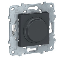 Schneider Electric Unica New Антрацит Светорегулятор LED поворотно-нажимной, универсальный 5-200Вт