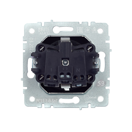 BRITE Роз. с з/к без з/ш 16А РС11-1-0-БрГ граф. IEK