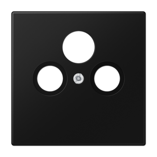 Kрышка для SAT-TV-FM розеток, термопласт, черный матовый