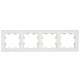 BRITE Рамка 4-мест. РУ-4-БрБ бел. IEK