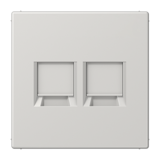 Плата (фиксация защёлкиванием) для двух модулей, термопласт, светло-серый