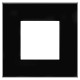 Рамка 1 пост (2 мод.), Avanti, черный квадрат