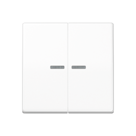 JUNG Клавиши для сдвоенного выключателя с окошком для подсветки термопласт белые