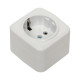 Минск Розетка 1-местная ОП 16А с заземлением белая EKF Basic