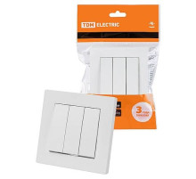 TDM Выключатель 3-х кл. 10А белый 