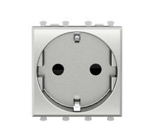DKC Avanti Розетка модульная, 2P+E, с з/ш, 