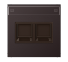 JUNG Плата (фиксация защёлкиванием) с полем для надписи для двух модулей металл дарк