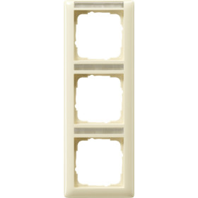 Gira Standard 55 Кремовый глянец Рамка 3-я вертикальная с полем для надписи