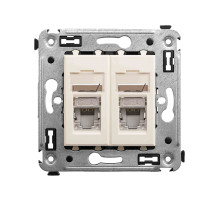 DKC Avanti Компьютерная розетка RJ-45 в стену, кат.6 двойная экранированная, 