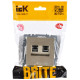 BRITE Роз. двойная RJ11+RJ45 кат.5E РК/Т12-БрШ шамп. IEK