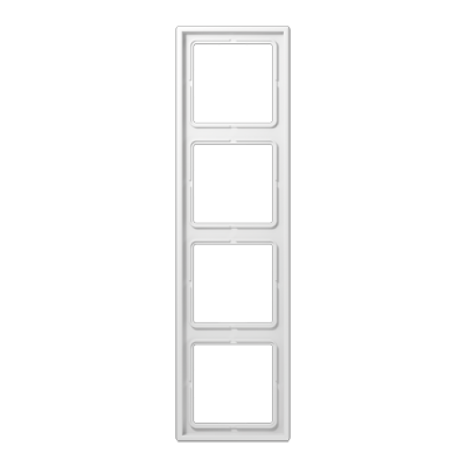 Рамка для вертикальной и горизонтальной установки, 4 поста, дюропласт, белый, LS990