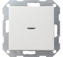 Gira S-55 Бел Переключатель 1-клав нажимной в сборе с клавишей(самовозврат)контрольн подсв