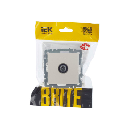 BRITE Роз. TV проходная РТВ10-0-БрЖ жемч. IEK