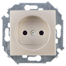 Simon 15 Шампань Розетка б/з, 16А, 250В, винт.зажим