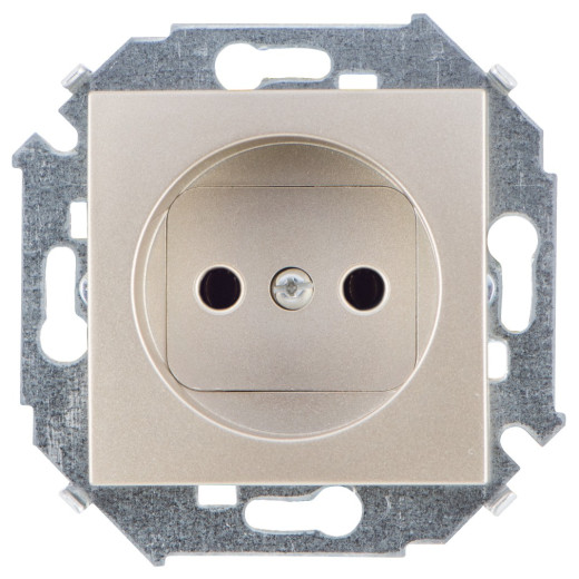 Simon 15 Шампань Розетка 2P, 16А, 250В, винт.заж.