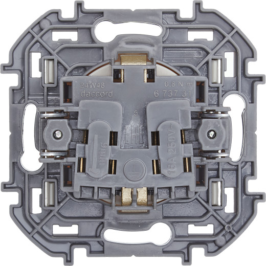 Розетка с заземлением - Legrand/Daccord Inspiria - со шторками 16А 250В винтовые зажимы - слоновая кость