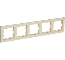 IEK BRITE BASE Бежевый Рамка 5-м РУ-5-БрКр