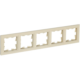 IEK BRITE BASE Бежевый Рамка 5-м РУ-5-БрКр